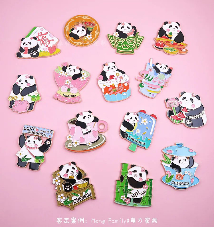 大熊猫和花文创冰箱贴定制案例分享来了！