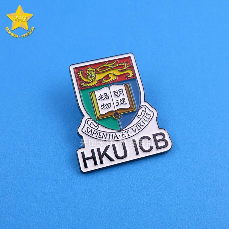 香港大学夜光徽章,学校徽章毕业礼物文创礼品定制,校庆纪念品
