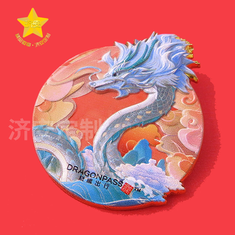 龙腾出行3D立体浮雕公司徽章：用工艺重塑品牌记忆